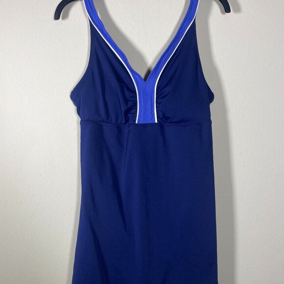 Speedo Women's Navy Purple Solid Swim Dress Beach Summer Outdoor Size: 14! - Picture 1 of 7